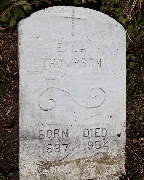 Ella Thompson Gravestone Photo