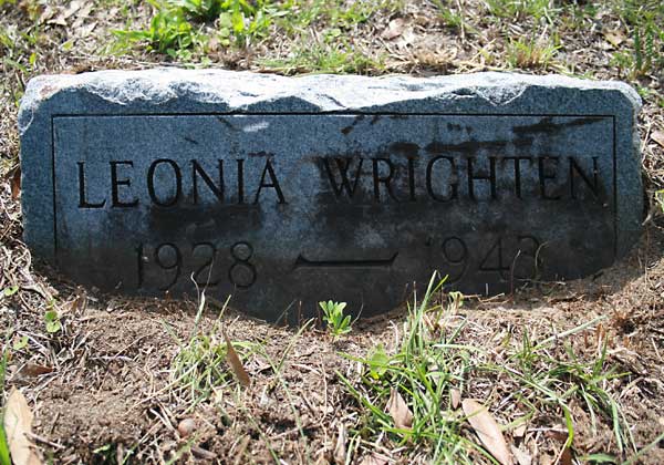 Leonia Wrighten Gravestone Photo