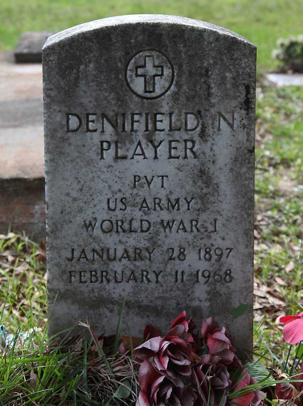 Denifield N. Player Gravestone Photo