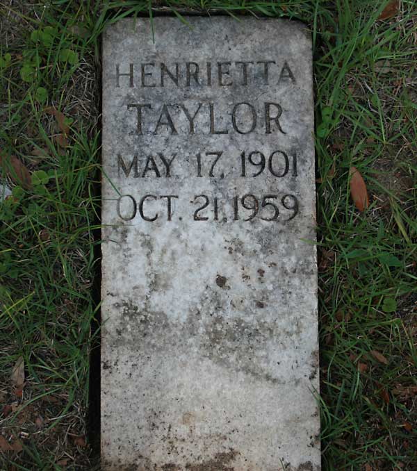 Henrietta Taylor Gravestone Photo