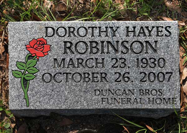 Dorothy Hayes Robinson Gravestone Photo