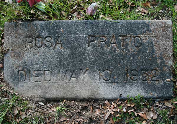 Rosa Pratic Gravestone Photo