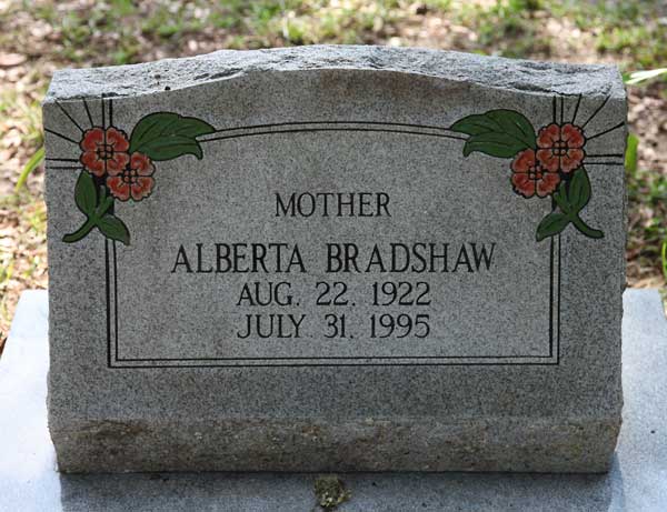 Alberta Bradshaw Gravestone Photo