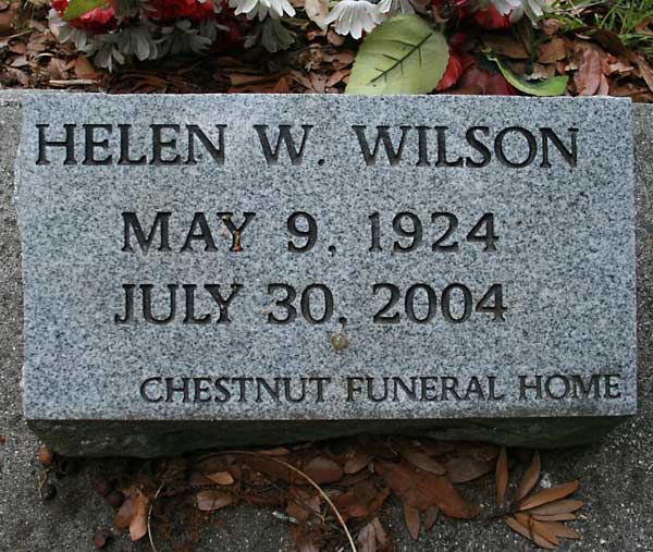 Helen W. Wilson Gravestone Photo