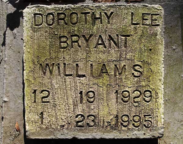 Dorothy Lee Bryant Williams Gravestone Photo