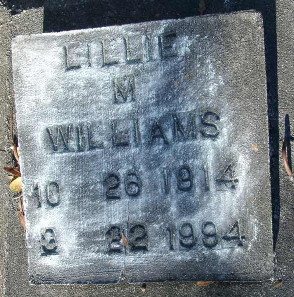 Lillie M. Williams Gravestone Photo