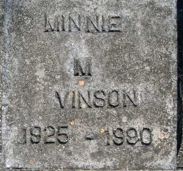 Minnie M. Vinson Gravestone Photo