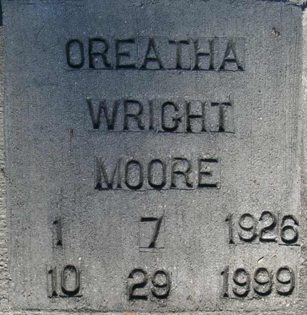 Oreatha Wright Moore Gravestone Photo