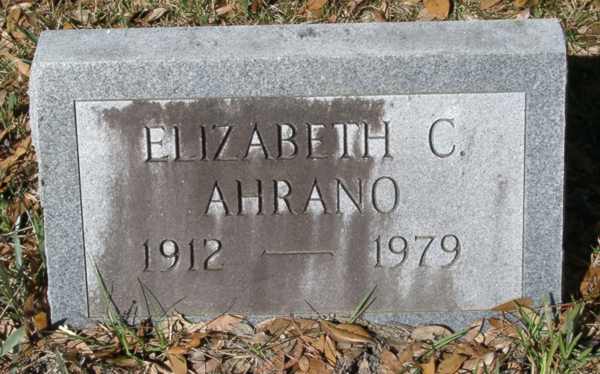 Elizabeth C. Ahrano Gravestone Photo