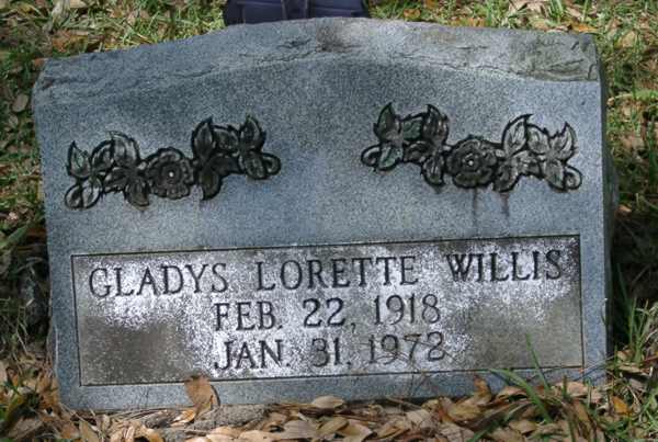 Gladys Lorette Willis Gravestone Photo
