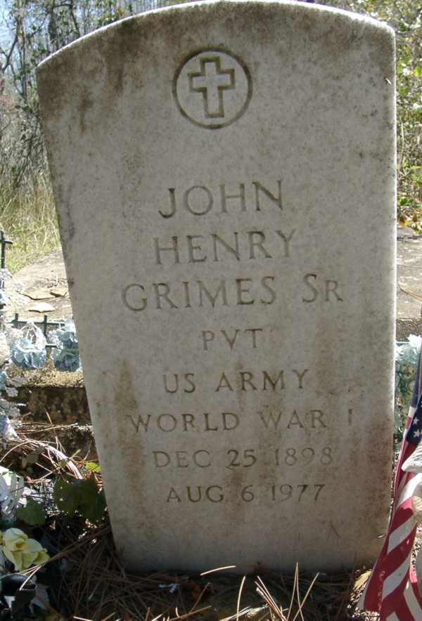 John Henry Grimes Gravestone Photo