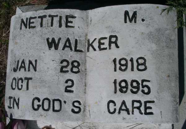 Nettie M. Walker Gravestone Photo