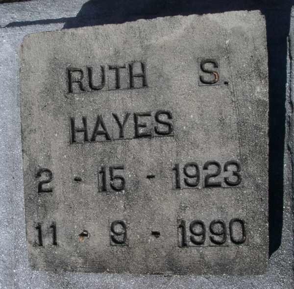Ruth S. Hayes Gravestone Photo