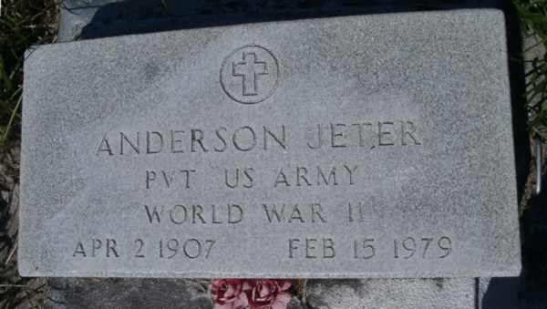 Anderson Jeter Gravestone Photo