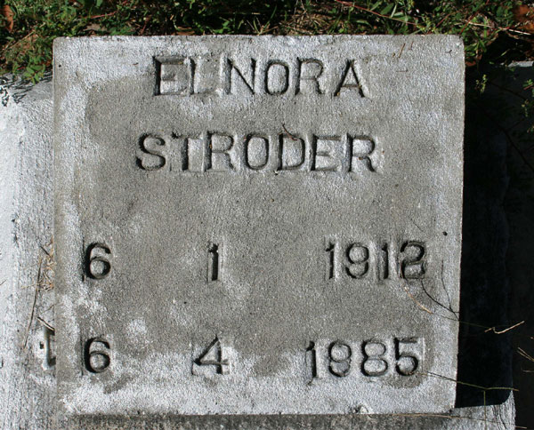 ELNORA WASHINGTON STRODER Gravestone Photo