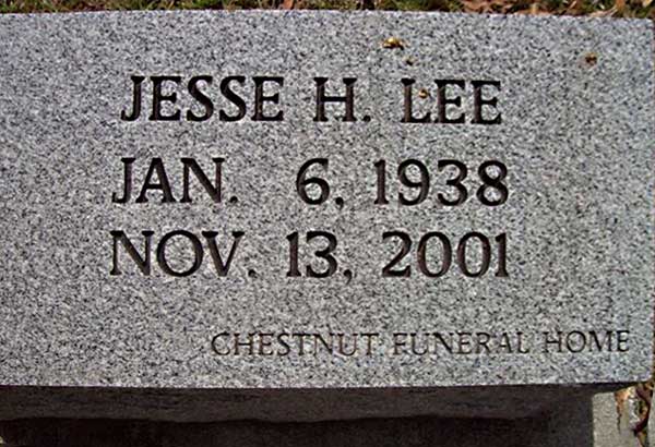 Jesse H. Lee Gravestone Photo