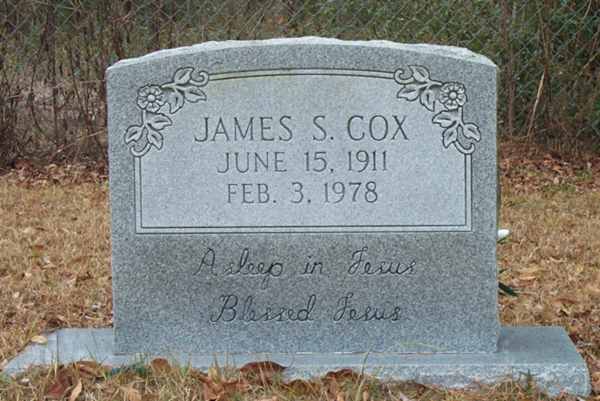 James S. Cox Gravestone Photo