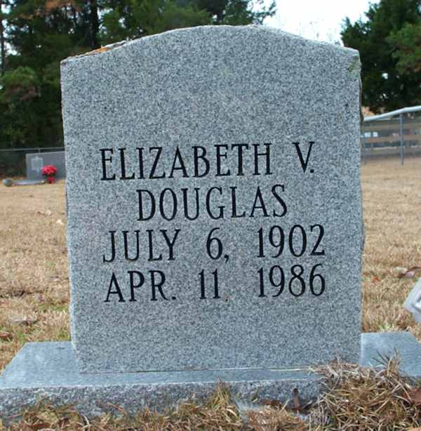 Elizabeth V. Douglas Gravestone Photo
