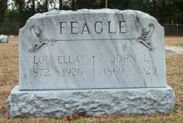 Lou Ella & John L. Feagle Gravestone Photo