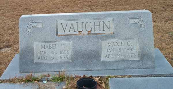 Mabel F. & Maxie C. Vaughn Gravestone Photo