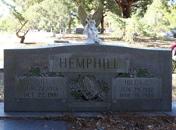 Daniel I. & Hilda G. Hemphill Gravestone Photo
