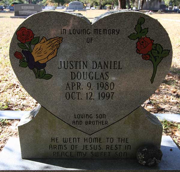 Justin Daniel Douglas Gravestone Photo