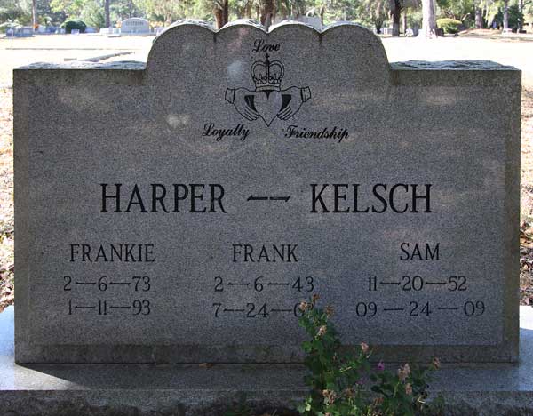 Frankie & Frank & Sam Harper-Kelsch Gravestone Photo