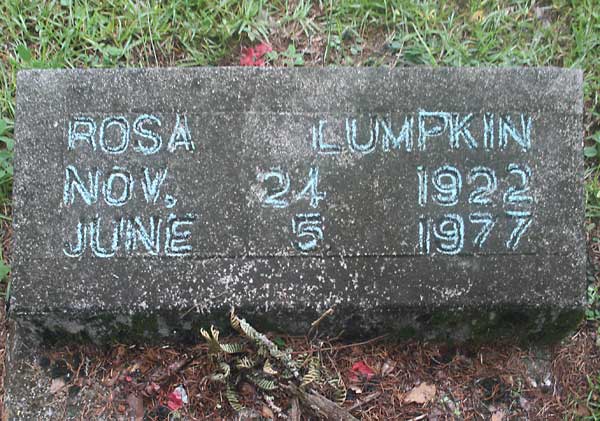 Rosa Lumpkin Gravestone Photo