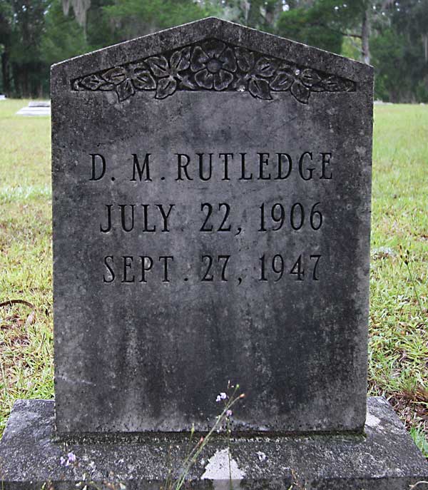 D.M. Rutledge Gravestone Photo