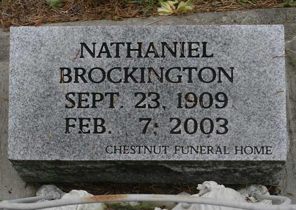 Nathaniel Brockington Gravestone Photo