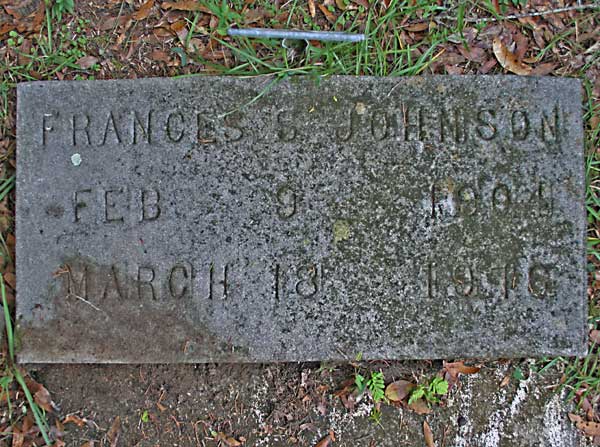 Frances S. Johnson Gravestone Photo
