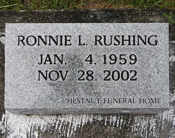 Ronnie L. Rushing Gravestone Photo
