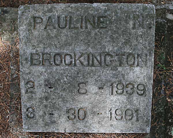 Pauline N. Brockington Gravestone Photo