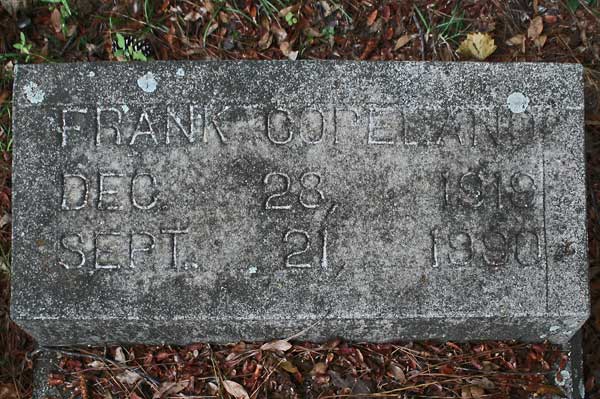 Frank Copeland Gravestone Photo