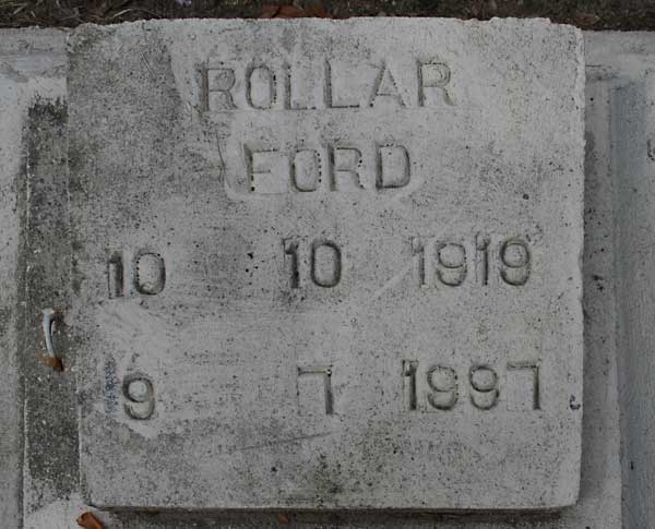 Rollar Ford Gravestone Photo