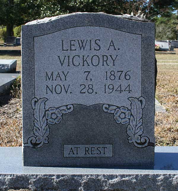 Lewis A. Vickory Gravestone Photo