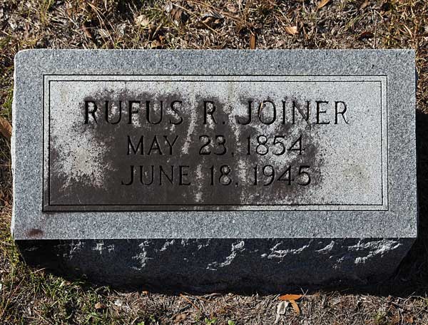 Rufus R. Joiner Gravestone Photo