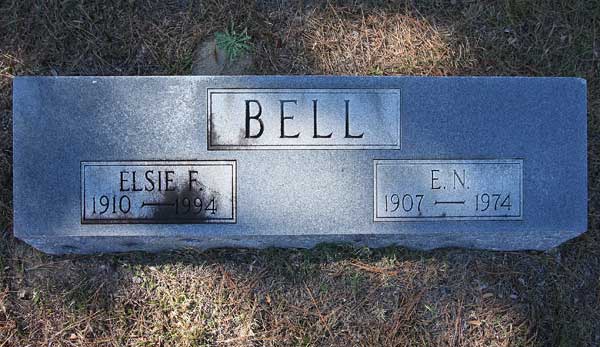 Elsie F. & E.N. Bell Gravestone Photo