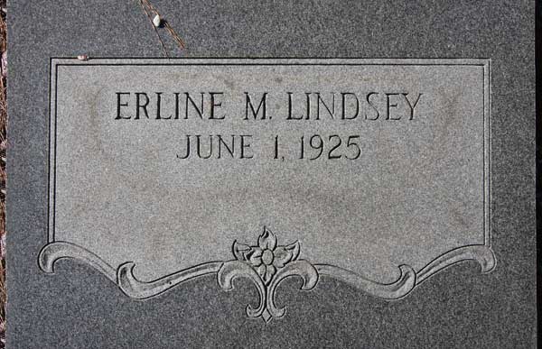 Erline M. Lindsey Gravestone Photo