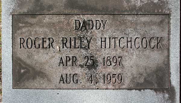 Roger Riley Hitchcock Gravestone Photo