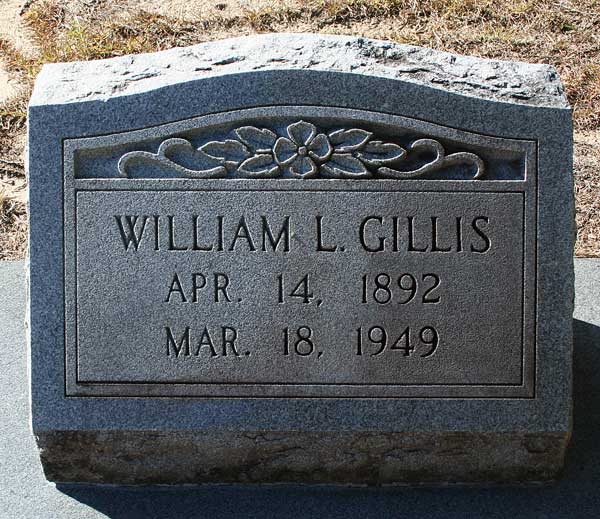 William L. Gillis Gravestone Photo