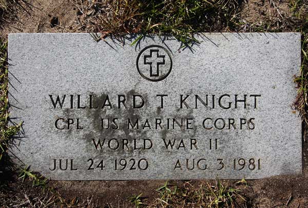 Williard T. Knight Gravestone Photo