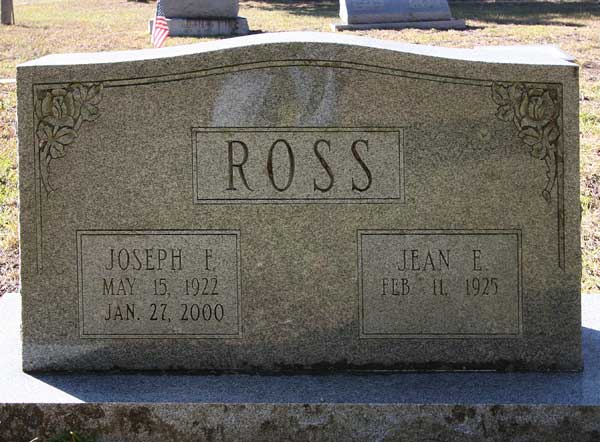 Joseph F. & Jean E. Ross Gravestone Photo