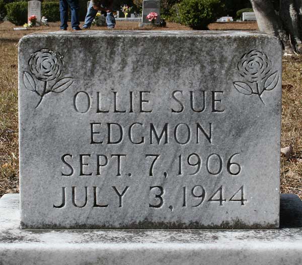 Ollie Sue Edgmon Gravestone Photo