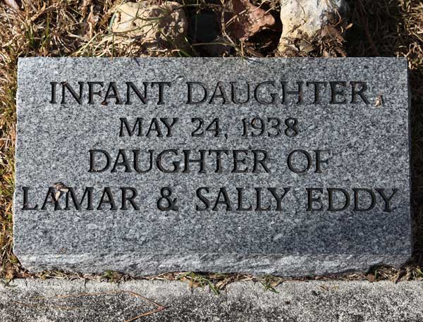 Infant Daughter Eddy Gravestone Photo