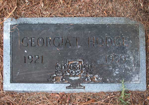 Georgia T. Hodge Gravestone Photo
