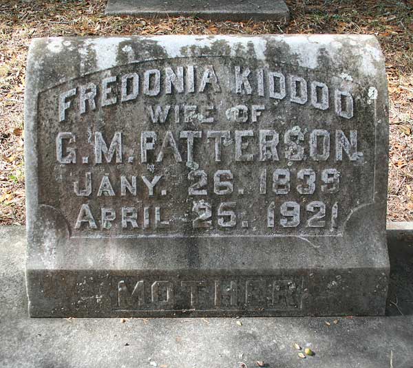 Fredonia Kiddoo Patterson Gravestone Photo