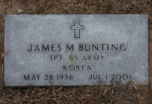 James M. Bunting Gravestone Photo