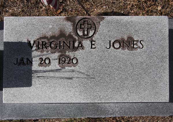 Virginia E. Jones Gravestone Photo