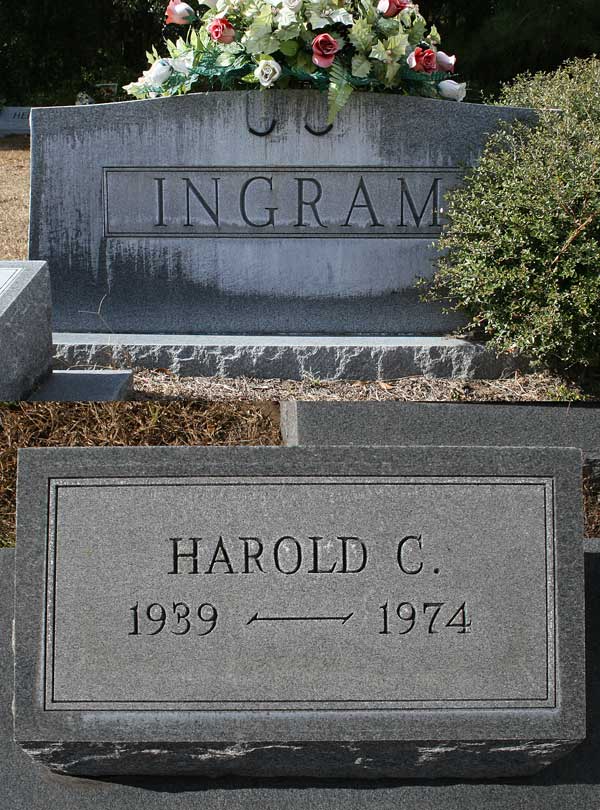 Harold C. Ingram Gravestone Photo